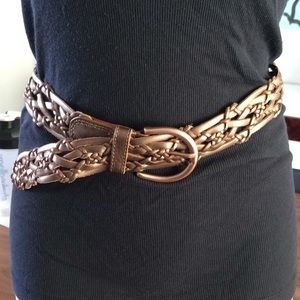 Bronze/brown leather belt